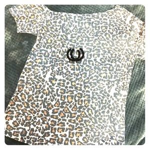 Leopard off the shoulder top